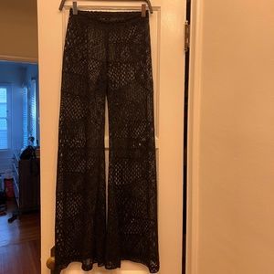 Black Crochet Beach Pants